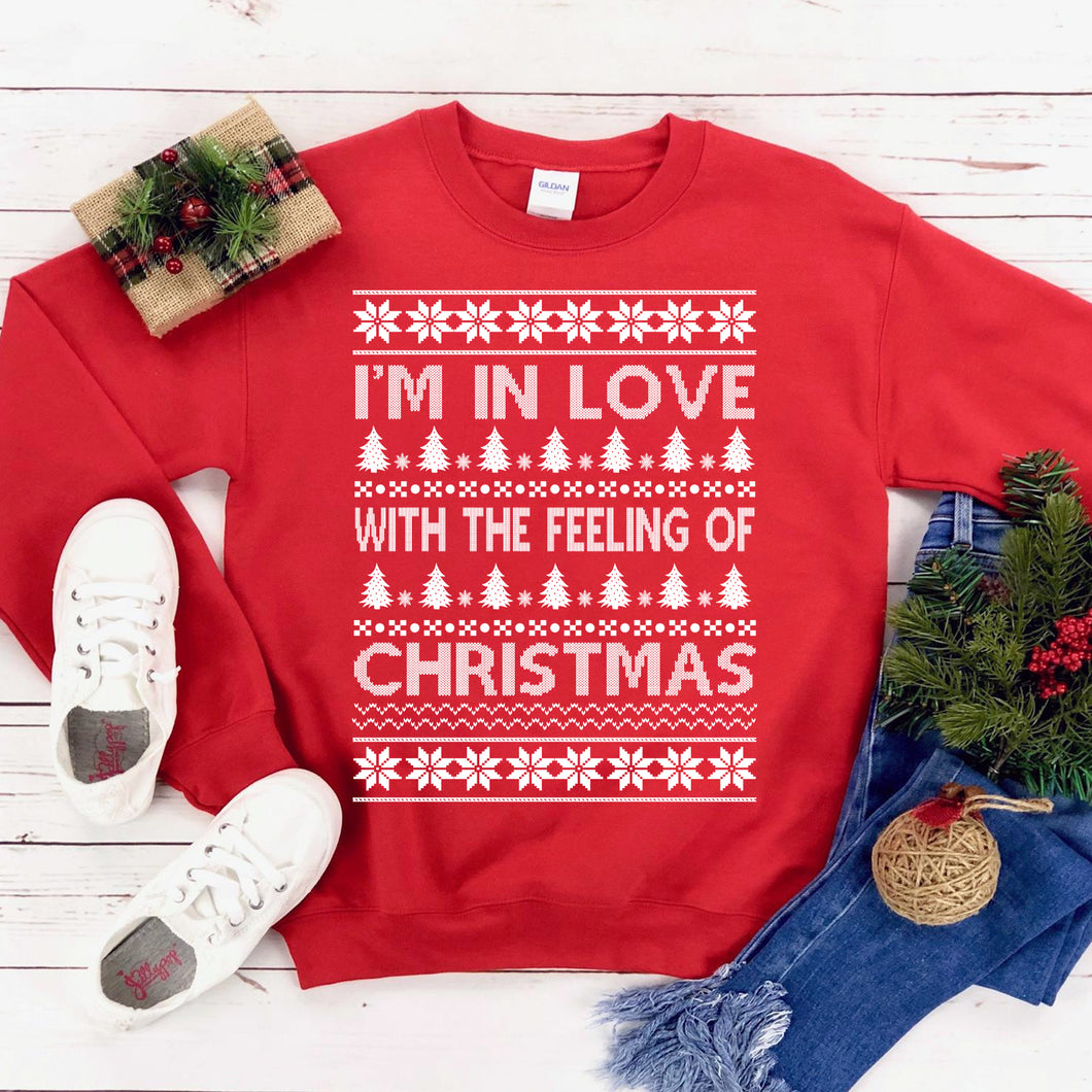 I Am In Love Christmas Sweatshirt - foxberryparkproducts