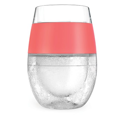 Wine FREEZE™ Cooling Cups in Coral (set of 2) by - foxberryparkproducts