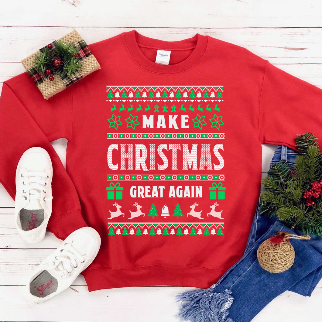 Make Christmas Great Again Sweatshirt - foxberryparkproducts