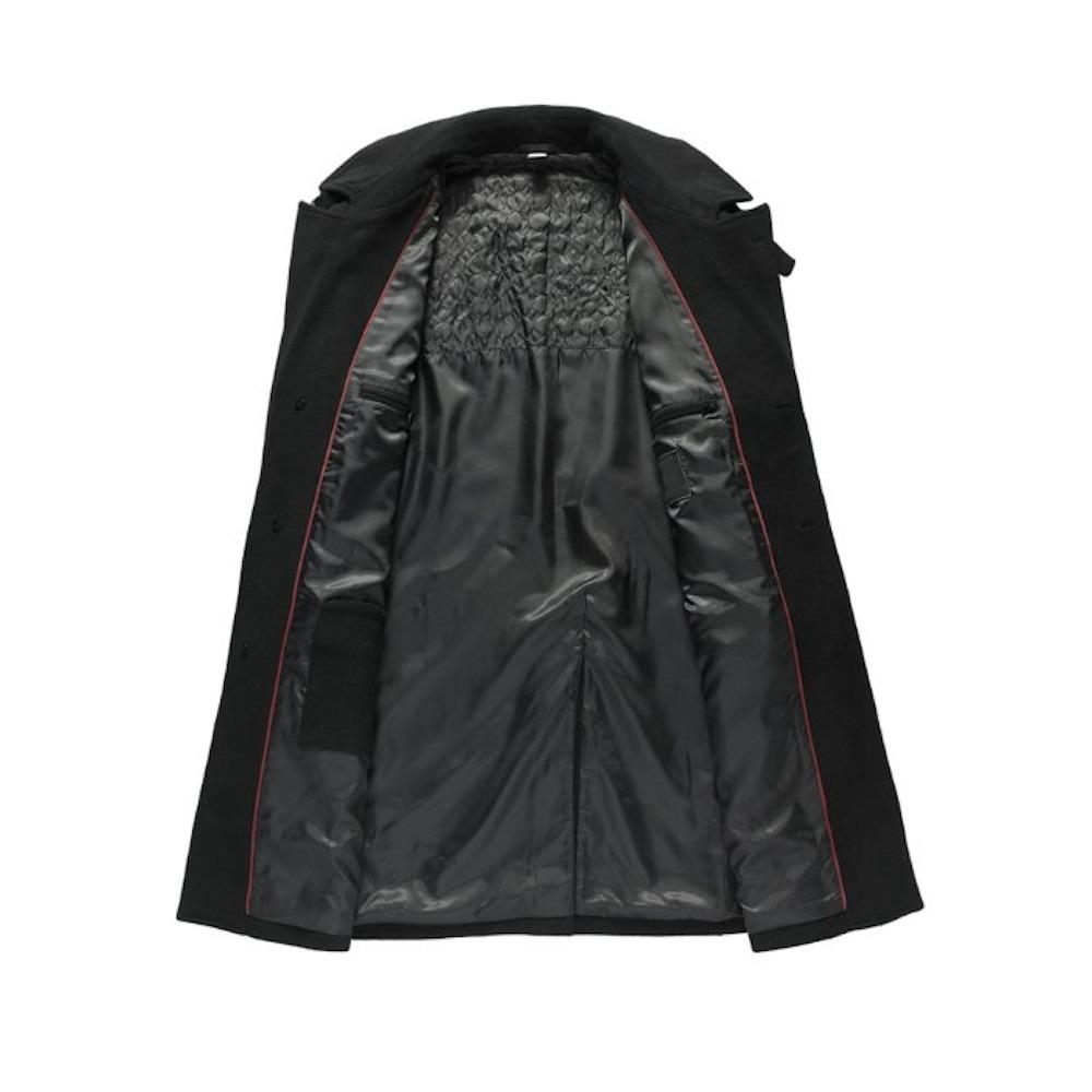 Mens Mid Length Wool Blend Coat - foxberryparkproducts