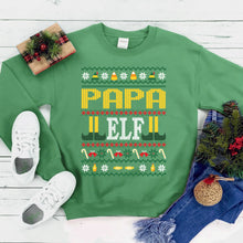 Load image into Gallery viewer, Fun Papa ELF Christmas Sweatshirt - foxberryparkproducts
