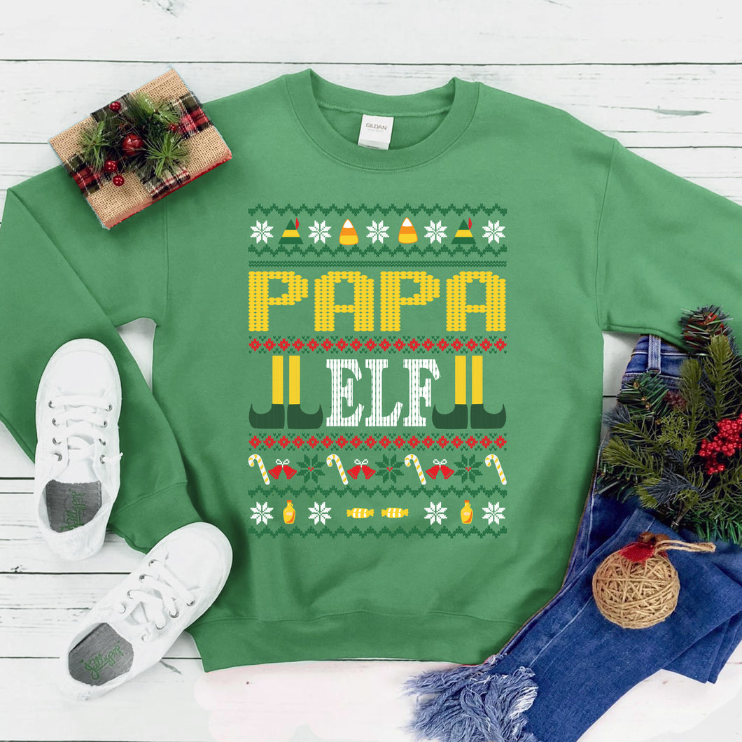 Fun Papa ELF Christmas Sweatshirt - foxberryparkproducts