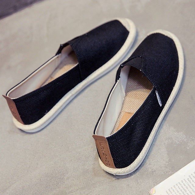 Breathable Linen Canvas Shoes For Men - foxberryparkproducts