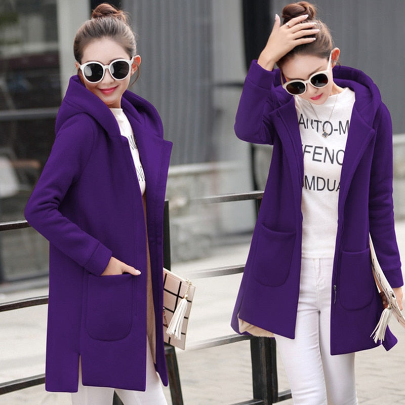 Autumn Winter Women's Fleece Jacket - foxberryparkproducts