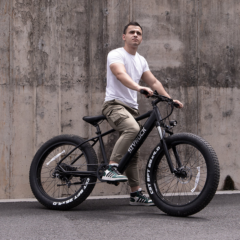 Sivrock Electric Bike 26'' Fat Tire 1000W Motor 48V 15Ah Large Battery Mountain E-Bike Shimano 7-Speed Bicycle - foxberryparkproducts
