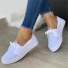 Load image into Gallery viewer, Lace-up Canvas Flat Shoes Women Sneakers - foxberryparkproducts
