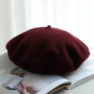 Autumn Winter Hat 100%  Wool Thick  Berets French Artist Beret - foxberryparkproducts