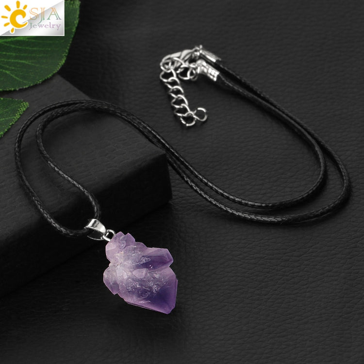Irregular Natural Healing Stone Necklace Pendants - foxberryparkproducts