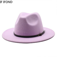 Load image into Gallery viewer, Multicolor Wool Jazz Fedora Hats
