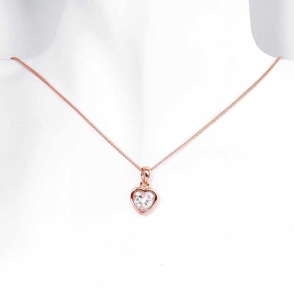 Necklace  Heart n 18K Rose Gold Plated                  ID A112 - 1162 - foxberryparkproducts