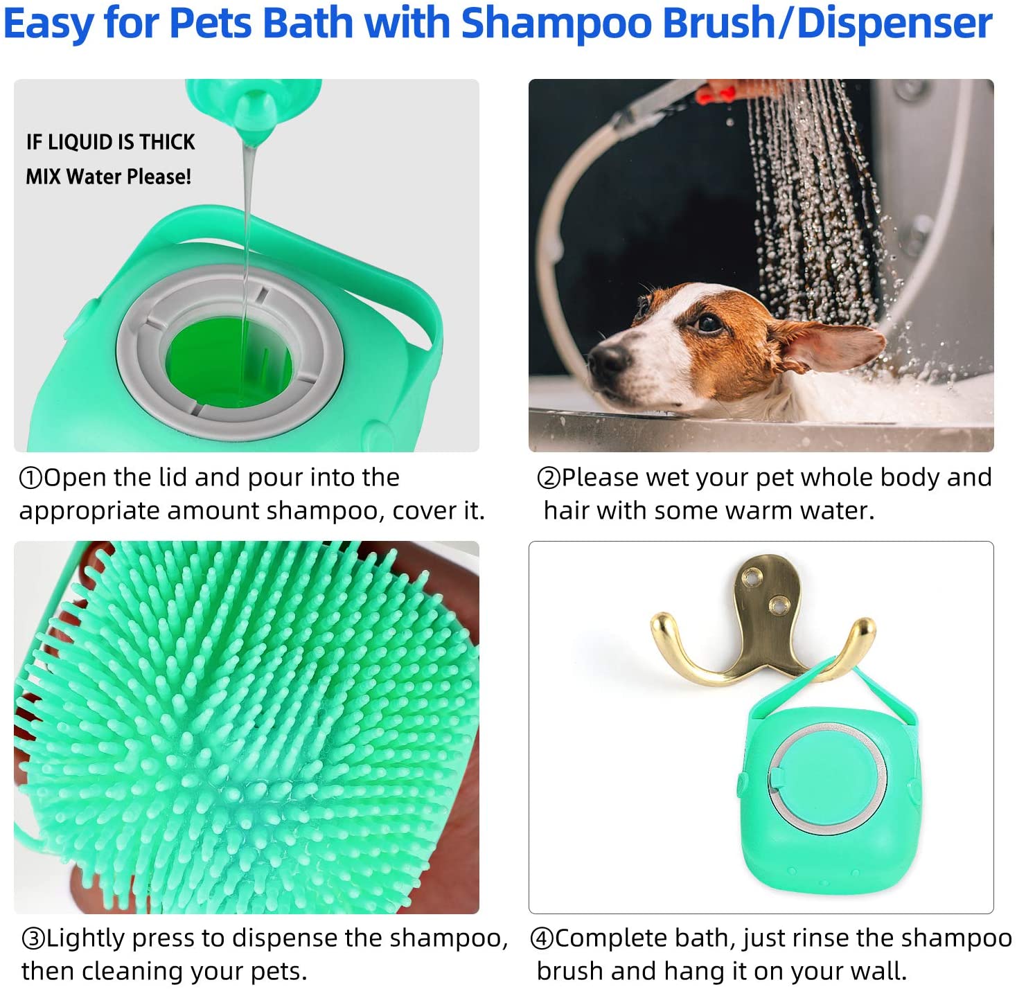 Pet Shampoo Brush - foxberryparkproducts