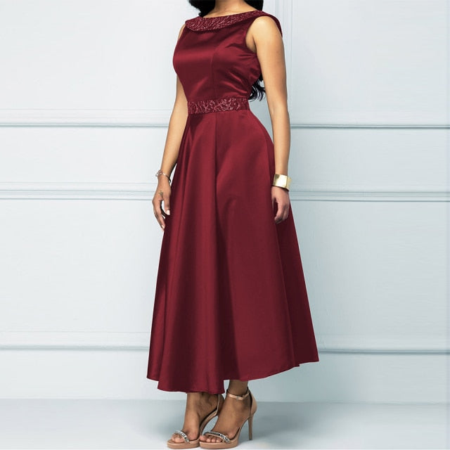 Vintage Elegant Sleeveless Dress - foxberryparkproducts