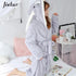 Super Comfortable Coral Velvet Bathrobe Women Warm Hooded Robe - foxberryparkproducts