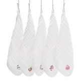 5pcs/lot Baby Towel 6 Layers Muslin Newborn Baby Soft Handkerchief - foxberryparkproducts