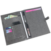 Monogrammed Note Pad Document Bag Embossed Python Pattern - foxberryparkproducts