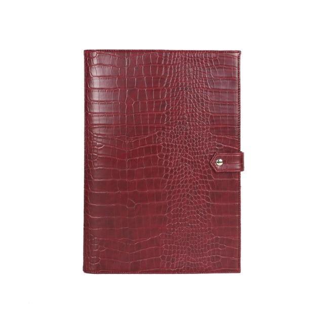Monogrammed Note Pad Document Bag Embossed Python Pattern - foxberryparkproducts
