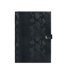 Load image into Gallery viewer, Monogrammed Note Pad Document Bag Embossed Python Pattern - foxberryparkproducts
