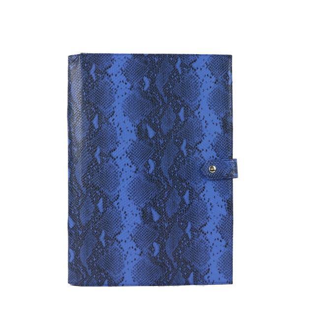 Monogrammed Note Pad Document Bag Embossed Python Pattern - foxberryparkproducts