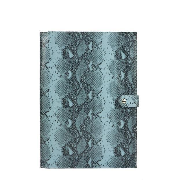 Monogrammed Note Pad Document Bag Embossed Python Pattern - foxberryparkproducts