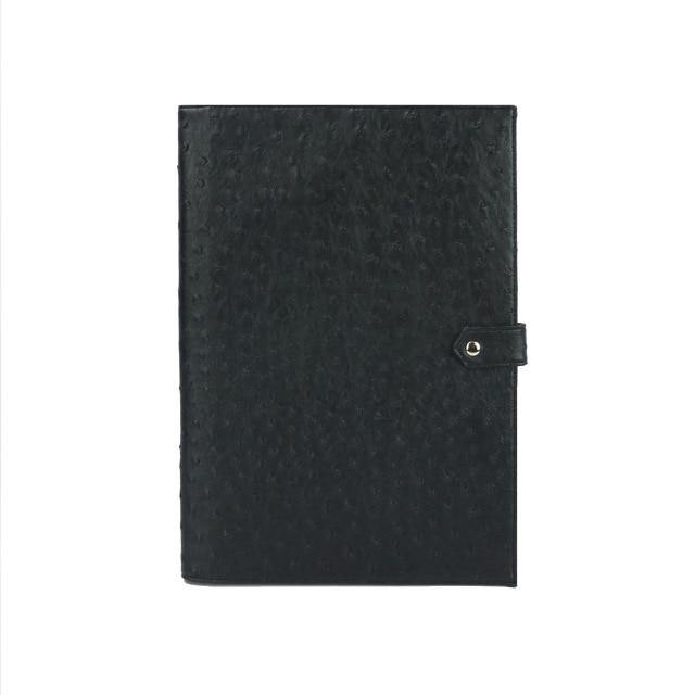 Monogrammed Note Pad Document Bag Embossed Python Pattern - foxberryparkproducts