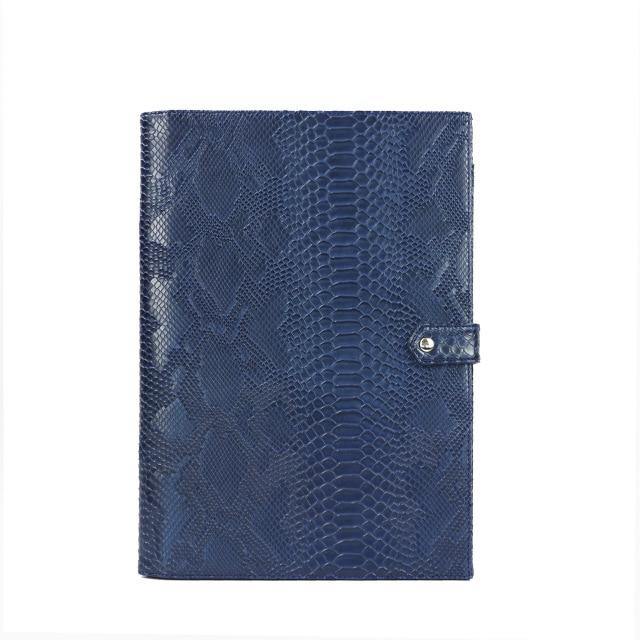 Monogrammed Note Pad Document Bag Embossed Python Pattern - foxberryparkproducts