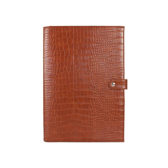 Monogrammed Note Pad Document Bag Embossed Python Pattern - foxberryparkproducts