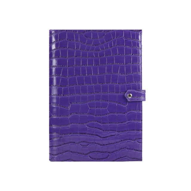 Monogrammed Note Pad Document Bag Embossed Python Pattern - foxberryparkproducts