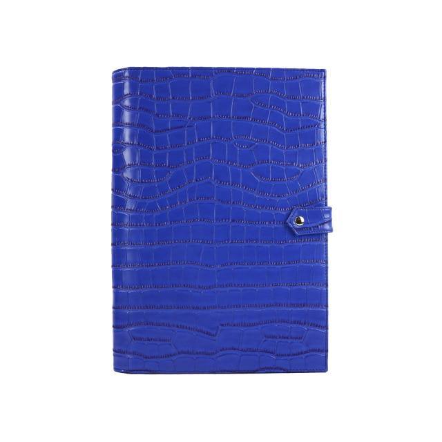 Monogrammed Note Pad Document Bag Embossed Python Pattern - foxberryparkproducts