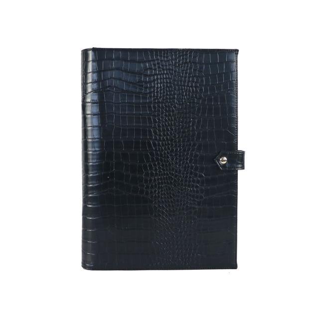 Monogrammed Note Pad Document Bag Embossed Python Pattern - foxberryparkproducts