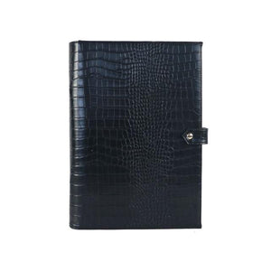 Monogrammed Note Pad Document Bag Embossed Python Pattern - foxberryparkproducts