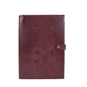 Monogrammed Note Pad Document Bag Embossed Python Pattern - foxberryparkproducts