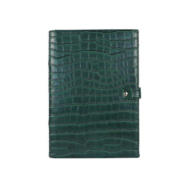 Monogrammed Note Pad Document Bag Embossed Python Pattern - foxberryparkproducts