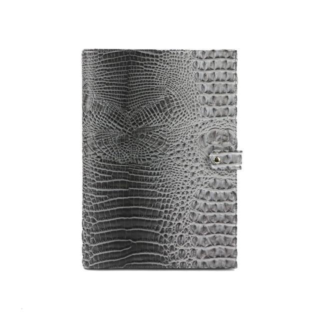 Monogrammed Note Pad Document Bag Embossed Python Pattern - foxberryparkproducts