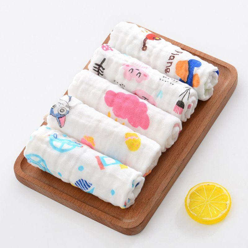 10 Pcs Baby Muslin Washcloth Cotton Gauze Infant Face Towel - foxberryparkproducts