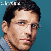 Titanium Transition Aviation Sunglasses Photochromic  Rimless Eyeglasses Men - foxberryparkproducts