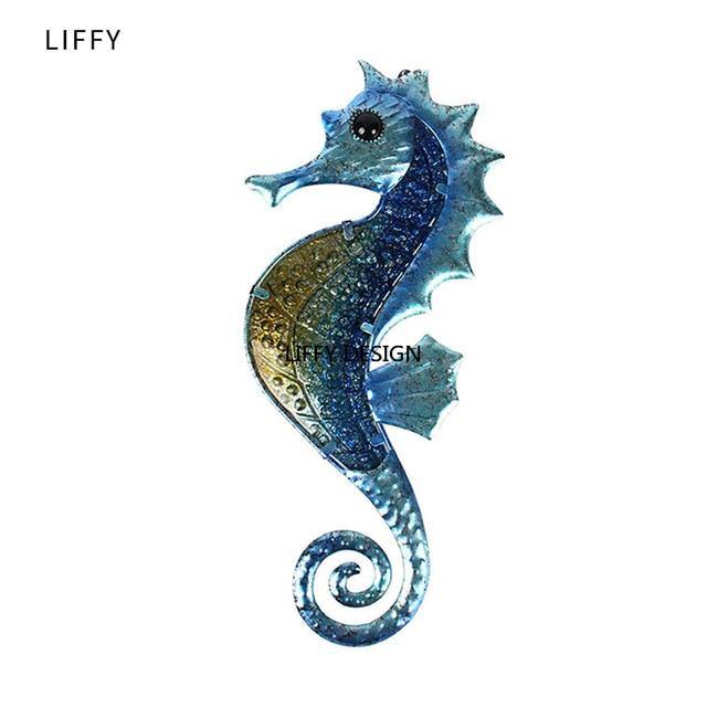 Home Decor Metal Seahorse - foxberryparkproducts
