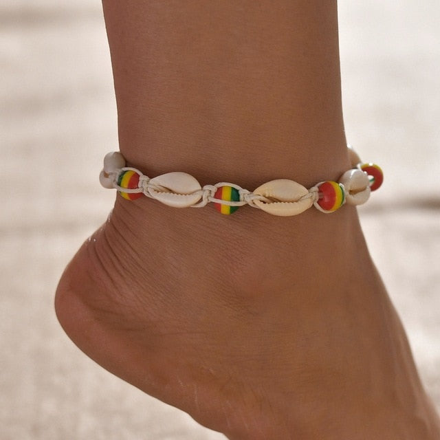 Anklet-Bracelets Bohemian Shell Heart Summer Tortoise Barefoot Girls  ID A114 - 1138 - foxberryparkproducts