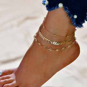 Anklet-Bracelets Bohemian Shell Heart Summer Tortoise Barefoot Girls  ID A114 - 1138 - foxberryparkproducts