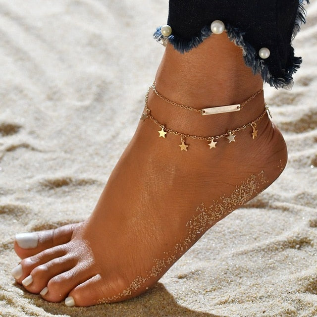 Anklet-Bracelets Bohemian Shell Heart Summer Tortoise Barefoot Girls  ID A114 - 1138 - foxberryparkproducts