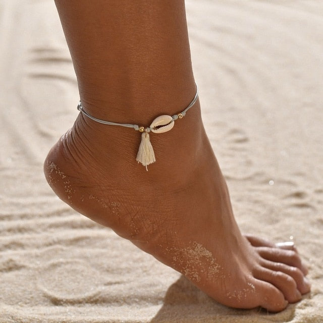 Anklet-Bracelets Bohemian Shell Heart Summer Tortoise Barefoot Girls  ID A114 - 1138 - foxberryparkproducts