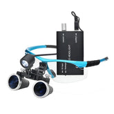 Dental Loupe 3.5X Medical Operation Binocular Loupe with LED Headlight Rechargeable Lithium Battery Magnifying Glasses with Lamp - foxberryparkproducts