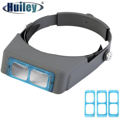Head Wearing Glasses Magnifier for Low Vision Headband Eyewear Loupe Repair Third Hand Helmet Magnifying Glass Spectacles - foxberryparkproducts