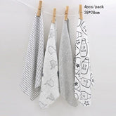 100% Cotton Newborn Baby Towels Saliva Towel Nursing Towel - foxberryparkproducts
