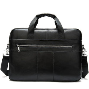 WESTAL Men's  Genuine laptop leather Briefcase - foxberryparkproducts