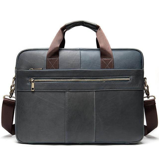 WESTAL Men's  Genuine laptop leather Briefcase - foxberryparkproducts