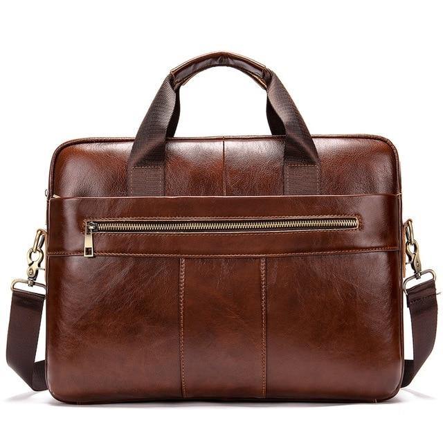 WESTAL Men's  Genuine laptop leather Briefcase - foxberryparkproducts