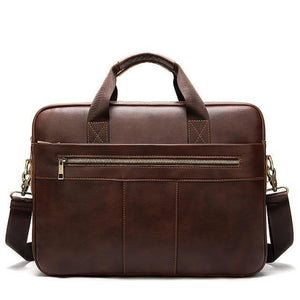 WESTAL Men's  Genuine laptop leather Briefcase - foxberryparkproducts
