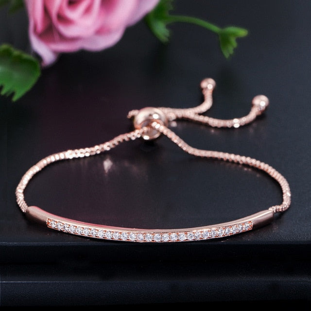Bracelet  CWWZircons Adjustable Bangles                          ID  A114 - 1134 - foxberryparkproducts