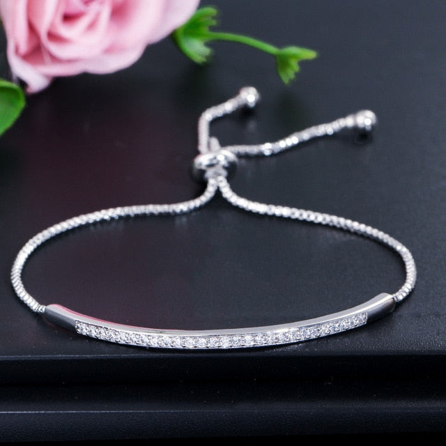 Bracelet  CWWZircons Adjustable Bangles                          ID  A114 - 1134 - foxberryparkproducts