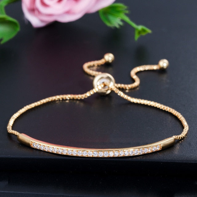 Bracelet  CWWZircons Adjustable Bangles                          ID  A114 - 1134 - foxberryparkproducts
